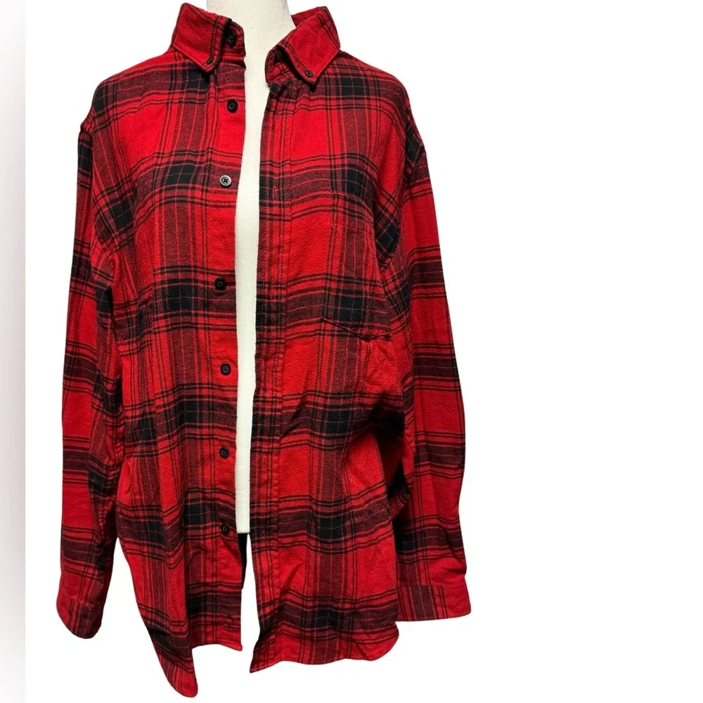 Flannel Button-Down Shirt - Lg - Picture 6 of 12